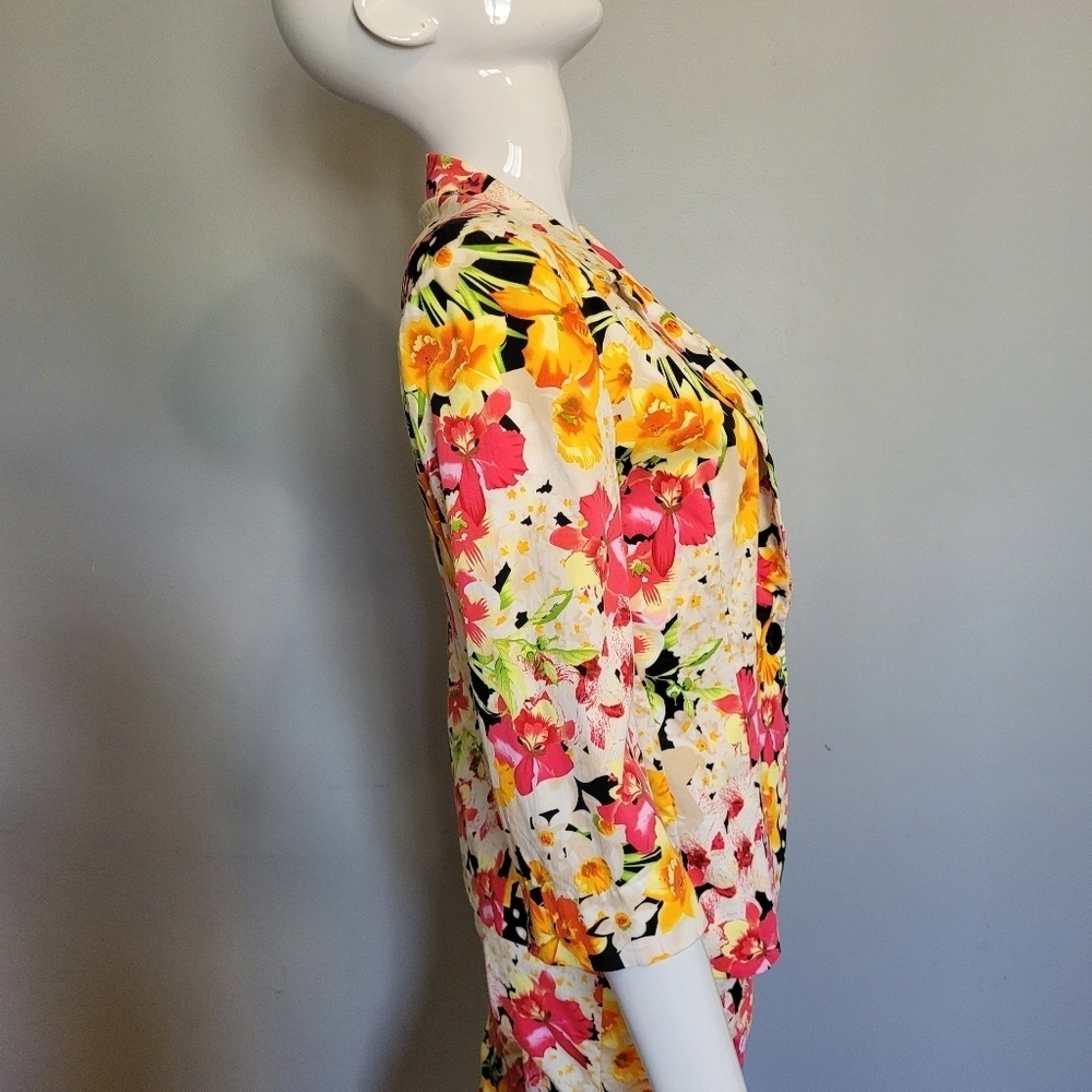 Lady Dutch Floral Cropped Pantsuit, VGUC, Sizes XL And 30 - Picture 3 of 14
